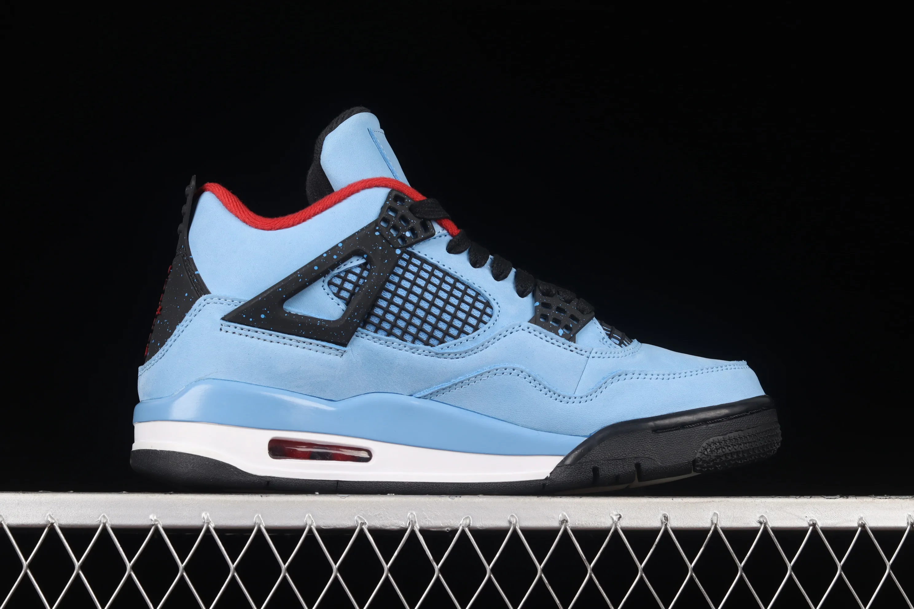 All categories Air Jordan Jordan series basketball shoes Air Jordan 4 foreign trade version Travis Scott Cactus Jack x Air Jordan 4 Retro Joe 4 AJ4 joint model Suede blue 308497-406